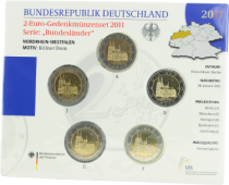 Allemagne Blister BU 5 x 2 Euros Commémo. Allemagne 2011 - Rhénanie-du-Nord  Westphalie (les 5 ateliers)