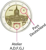 Allemagne COFFRET BE 5 X 2 Euros Commémo. Allemagne 2018 - Berlin