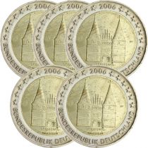 Allemagne Lot de 5 x 2 Euros Commémo. Allemagne 2006 - Schleswig Holstein (les 5 ateliers)