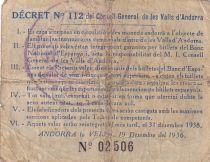 Andorra 1 Pesseta - 1936 - First Type Blue - 02506