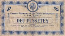 Andorra 10 Pessetes - 1936 - First Type Blue - 000267