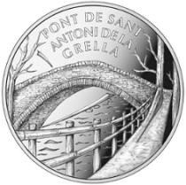 Andorra Blister 2 X 1.25 euro 2023 - Capercaillie and San Antoni de la Grella Bridge