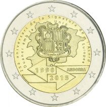 Andorre 2 Euros Commémo. Andorre 2015  frappe BU - Union douanière