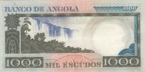 Angola 1000 Escudos - L. de Camoes - Waterfalls - 10-06-1973 - Serial AE