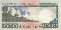 Angola 1000 Escudos - L. de Camoes - Waterfalls - 10-06-1973 - Serial AI