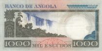 Angola 1000 Escudos - L. de Camoes - Waterfalls - 10-06-1973 - Serial ZX