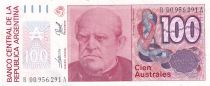 Argentina 100 Australes D. F. Sarmiento - Liberty - 1990 - Serial R Remplacement