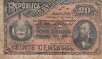 Argentina 20 Centavos - Bartolomé Mitré - 1883/84 - P.7