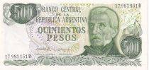 Argentina 500 Pesos - J. San Martin - Cerro de la gloria - ND (1982) - Serial D