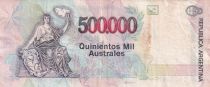 Argentina 500000 Australes, M. Manuel Quitana  - 1991 - Serial B