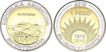 Argentine 1 Peso - Cerro Aconcagua de Mendoza - Bicentenaire de la Révolution de Mai - 2010 - Bimétal