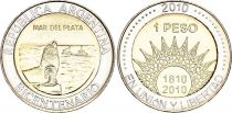 Argentine 1 Peso - Mar de Plata - Bicentenaire de la Révolution de Mai - 2010 - Bimétal