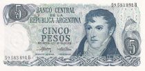 Argentine 5 Pesos, Général Belgrano - 1974-1976 - Série B