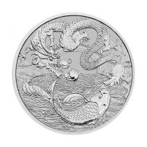 Australia  Dragon & Koi Carp - Chinese myths and legends - 1 Ounce Silver 2023 AUSTRALIA