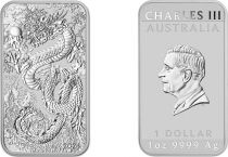 Australia 1 Ounce Silver Rectangle - Dragon 2023