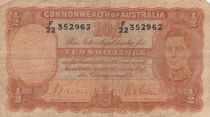 Australia 10 Shillings - George VI - Travailleurs - Serial F/22 - 1939