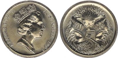 Coin Australia 5 Cents 1997