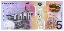 Australia 5 Dollars Elizabeth II - Parliament - 2016 Polymer - Serial DH