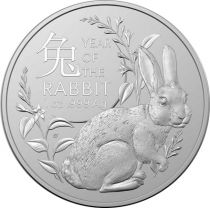 Australie 1 Dollar Année du Lapin - 1 Once Argent 2023