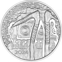 Austria Hallstatt White Gold - Salt mines - 20 Euros Silver BE 2024