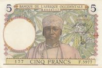 B A O 5 Francs - Caféier - Tisseran - 10-03-1938 - Série F.5977 - P.21