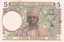 B A O 5 Francs - Caféier - Tisseran - 27-04-1939- Série F.6352