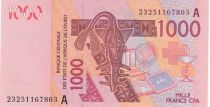 BCEAO 1000 Francs - Masque - Chameaux - Côte d\'Ivoire - 2023 - Série A