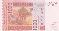 BCEAO 1000 Francs - Masque - Chameaux - Côte d\'Ivoire - 2023 - Série A