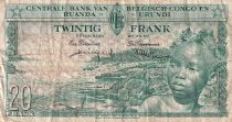 Belgian Congo 20 Francs - Boy and Dam - 01-08-1959 - Serial AS 708213