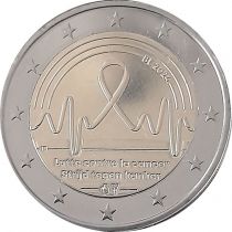 Belgique 2 Euros Commémo. 2024 - Lutte contre le cancer - SANS COINCARD