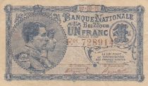 Belgium 1 Franc - King Albert and queen Elisabeth - 07/10/1920