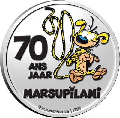 Coin Belgium 5 Euros 2022 - 70 years of Marsupilami (colour version)