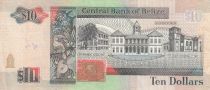 Belize 10 Dollars - Elisabeth II - Batiments publics - Série BA - 1996