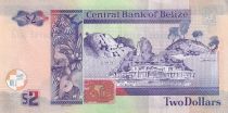 Belize 2 Dollars Elizabeth II - Maya Ruins - 2014 - Serial DM