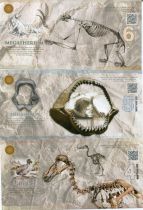 Beringia 15 Ice Dollars, Set of 3 notes : Dodo - Megalodon - Megatherium 2015