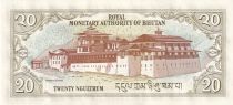 Bhutan 20 Ngultrum J. D. Wangchuk - Paro Palace - 2000 - Serial E4