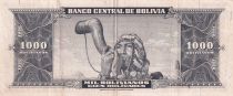 Bolivia 1000 Bolivianos - G. Villarroel - Refinery - 1945 - Serial B1