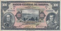 Bolivie 100 Bolivianos - S. Bolivar - J. de Sucre - 20-07-1928 - Série F