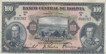 Bolivie 100 Bolivianos - S. Bolivar - J. de Sucre - 20-07-1928 - Série H