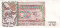 Burma 75 Kyats Gal Aun San - Dancer - 1985 - Serial AK