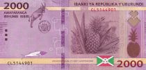 Burundi 2000 Francs - Pineapple - Burundi map - 2023 - Serial CL