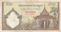 Cambodia 500 Riels - ND1972 - Agriculteur, temple - Block 232