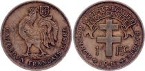 Cameroon 1 Franc Cameroun Français Libre - 1943