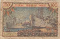 Cameroon 100 francs - Pdt Ahidjo - Ship - 1962 - Serial A.1 - P.10