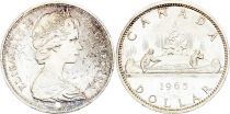 Canada 1 Dollar Elisabeth II - Voyageur et améridien - 1965 - Argent