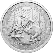 Canada 10 Silver 2025 Dollars - Bull & Bear - 2 Ounces