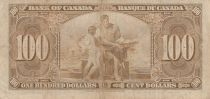 Canada 100 Dollars - Sir Mac Donald - Serial BJ - 1937