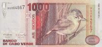 Cape Verde 1000 Escudos - Warbler - Serial HU - 2002