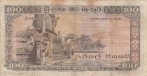 Ceylon 100 Rupees - Pres. Bandaranaike - Ornated stairways - Serial W/29 - 1974