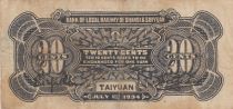 China 20 cents - Railway of Shansi and Suiyuan - 1934